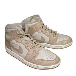 Nike Air Jordan 1 Mid SE Legend Light Brown Athletic Sneakers Womens Size 8